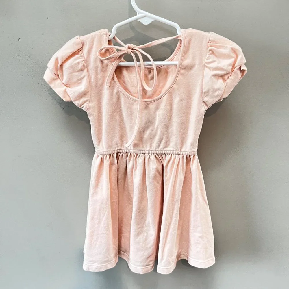 Omi Jo Light Pink / Peach Short Sleeve Ballerina‎ Dress- Size 2